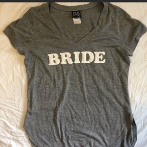 Bride v neck sleep tee
